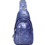 RİCH SMİTH ® GERÇEK DERİ OMUZ GÖĞÜS ÇANTASI FREEBAG / 4819 LACİVERT (DUMANLI)