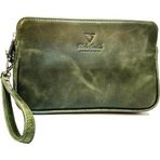 RİCH SMİTH ® GERÇEK DERİ TUTAÇLI CLUTCH EL ÇANTASI CUTE / 3418 YEŞİL (DUMANLI PARLAK)