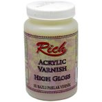 Rich Su Bazlı Parlak High Gloss Vernik 250 cc – Ahşap, Cam, Seramik, MDF, Tuval ve Polyester Yüzeyler İçin