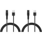 Richard 2 Adet 5V 1A USB Tıraş Makinesi Şarj Kablosu Philips QP2724 QP2834 QP1924 MG9520 Elektrikli Tıraş Makinesi Düzeltici Şarj Kablosu (Yurt Dışından) - Süpürge Yedek Parçaları
