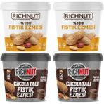 Richnut 4 kg Fıstık Ezmesi Paketi (2 Adet Çikolatalı -2 Adet Sade)