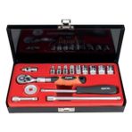 Rico 006-RC1015 15 Parça 1/4 Uzatmalı Cırcırlı 4-13 mm Lokma Takımı - Turuncu