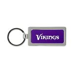 Rico Industries NFL Minnesota Vikings Lazer İşlemeli Metal Anahtarlık İki Taraflı Metal Anahtarlık - Her Gün Harika Oto Aksesuarı, Mor, 3,75 x 1,25