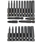Rico Matkap Uçları Torx Alyan Düz Yıldız 22 Parça 50 Mm Manyetik Mıknastıslı Orjinal Çelik