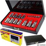 Rico Rc9018 Torx 1/2"- 1/4" Lokma Set Takımı Çantalı 18 Parça Gri