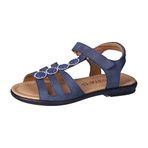 RICOSTA Kız çocuk kayışlı sandalet ANA, çocuk sandaleti, WMS: Orta, Mavi 170, 35 EU