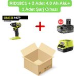 RID18C1 18V Akülü Kömürsüz Darbeli Vidalama+ 2 Adet 4.0 Ah Akü+ 1 Adet Şarj Cihazı