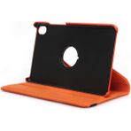 Ridata iPad 5.nesil 2017 9.7inç A1822,A1893,360 Dönerli Deri Kılıf+ Kırılmaz Cam - Turuncu