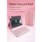 Ridata iPad Air 11 M3 6.nesil 360° Dönebilen Bluetooth Klavyeli Tablet Kılıfı - Pembe