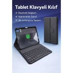 Ridata Samsung S10 Fe Plus X620 360° Dönebilen Bluetooth Klavyeli Tablet Kılıfı - Siyah