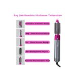 Riddex Pratik Pro Hava Üflemeli Saç Düzleştirici Şekillendirici 5in1 Saç Bakım Seti Hot Air Styler 5 in 1