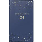 rido/idé Haftalık takvim "Starry Night" model cep ajandası int. 2024 2 sayfa = 1 hafta yaprak boyutu 8,7 x 15,3 cm koyu mavi