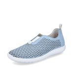 Rieker Kadın Terliği 52866, Kadın Slip On, Mavi 10, 39 EU