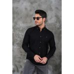 Riera Spain %100 Pamuk Erkek Gömlek Siyah Düğmeli - Xl - 001-Siyah