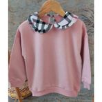 Rigel Kids Bebe Yakalı, Pudra Rengi Kız Çocuk Sweatshirt - 6 - 8 Yaş