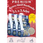 RIGOR CAT Extra Aktif Karbonlu Topaklanan Kedi Kumu 3x5 Lt