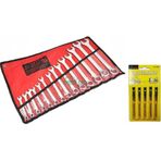 Rigour Kombine Düz-Yıldız Anahtar Takımı 14'Li Anahtar 8 X 32 Mm Ve Soma 1 Pkt Dekopaj
