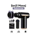 Rigour Yeni Nesil Şarjlı Masaj Tabancası Sporcu Masaj Aleti 4 Başlıklı Darbeli