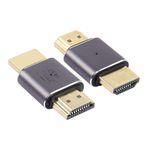 RIIEYOCA 8K HDMI Adaptörü, 48 Gbps HDMI 2.1 Erkekten Erkek UHD Konektörüne 3D Genişletici Desteği 8K@60Hz / 4K@120Hz HDTV, ARC Dizüstü Bilgisayar, PC, Monitör, Roku TV ile uyumlu, 2'li paket