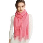 RIIQIICHY Bayanlar Atkılar Pashmina Şal ve Sarar Kadınlar için Düğün Eşarplar Kış, mercan, L
