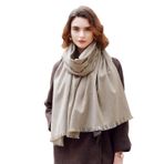 RIIQIICHY Pashmina şal sarar kadınlar için eşarp düğün için büyük kış eşarplar yumuşak şal ve sarar gece elbiseleri için, Beige-18 (Bej, L