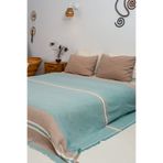 Rikka Home %100 Pamuk Çift Kişilik Müslin Battaniye/Yatak Örtüsü 210x225, Hafif, Nefes Alabilir, Çift Taraflı