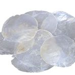 RiloStore 10 adet sedef diskler Capiz sedef diskler doğal beyaz 6 – 11 cm masa kartları isim kartları yuvarlak sedef plakalar denizcilik dekorasyon çapa Baltık Denizi Kuzey Denizi deniz kabukları..