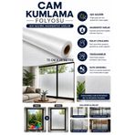 RİMAFOL CAM KUMLAMA FOLYOSU BUZLU CAM FİLMİ ofis -ev-mutfak pencere-cam balkon duşakabin 75cmx10m