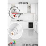 RİMAFOL MAT BEYAZ Mobilya Masa Dolap Kaplama Folyosu 100 CM X 2 METRE