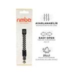 Rimba 22-30 cm 10 mm Siyah-Beyaz Zilli Kolay Açılabilen Puantiyeli Kedi Boyun Tasması