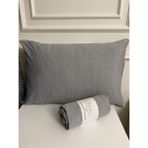 Rimo Home Çift kişilik 180x200 battal lastikli çarşaf+ 2 adet yastık kılıfı - Antrasit