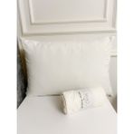 Rimo Home Çift kişilik 180x200 battal lastikli çarşaf+ 2 adet yastık kılıfı - Beyaz