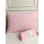 Rimo Home Çift kişilik 180x200 battal lastikli çarşaf+ 2 adet yastık kılıfı - Pembe