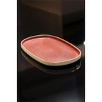 Rinart 6'lı Elipse Shape Rosa Oval Tabak 34 cm – Şık ve Modern Porselen Servis Tabağı - 225 ml - Beyaz