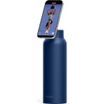 Ringo Pro Manyetik Telefon Tutuculu Termal Paslanmaz Çelik Su Şişesi (Pipetli Kapak) – 24 Oz / 710 ml - Mavi