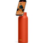Ringo Pro Manyetik Telefon Tutuculu Termal Paslanmaz Çelik Su Şişesi (Pipetli Kapak) – 24 Oz / 710 ml - Turuncu