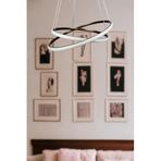 Rings Modern Tasarım - Yatak Odası - Salon - Çocuk Odası - Mutfak Beyaz Led 2 Li Avize (Kahverengi)