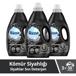 Rinso Sıvı Çamaşır Deterjanı Komple Bakım Serisi Kömür Siyahlığı Siyahlar İçin 3 lt x 3 Adet