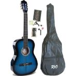 Rio 4/4 Tam Boy Klasik Gitar Full Set, Müzik Tutkunları Için Idealdir - Seçenek 1 - Ahşap - Ceviz