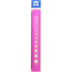 Rio Daire Şablonlu Cetvel 1-20 mm - Pembe