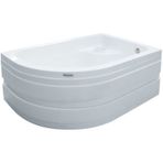 Rio Oturmalı Mini Yarı Oval Küvet 120x80, H43 (Gövde + Metal Ayak + Ön Panel)