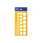 RİO PLASTİK Daire Şablonu, 1-36 mm, Şeffaf 1234123412896