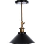 Rio Riolight Retro Mafsallı Hareketli Başlık Metal Tavan Avizesi Şapka Çapı: 22CM - Siyah - Eskitme
