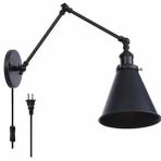 RİOLİGHT AKROBAT MAFSALLI METAL HAREKETLİ BAŞLIK KABLOLU,FİŞLİ,ANAHTARLI APLİK OKUMA LAMBASI