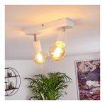 Riolight Modern Beyaz 2XE27 Mafsallı Hareketli Başlık(Glop Ampul Hariç) Metal Spot Avize
