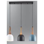 RİOLİGHT MODERN MASA ÜSTÜ RENKLİ BAŞLIK ÜÇLÜ METAL SARKIT AVİZE