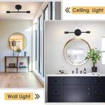 RİOLİGHT MODERN SİYAH 2XE27 DUYLU AYNA ÜSTÜ METAL DUVAR APLİK NOT:1ADET FİYATIDIR