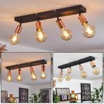 Riolıght Modern Siyah 4Xe27 Duylu Mafsallı Hareketli Başlık(Glop Ampul Hariç) Metal Spot Avize