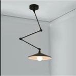 Riolight Modern Siyah Dört Mafsallı Akrobat Metal Masa Üstü Sarkıt Avize Şapka ÇAPI:38CM - 1