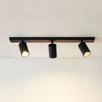 Riolight Modern Siyah Mutfak,salon,giyinme Odası,cafeler Için Metal 3lü LED Spot Avize(Ampul Dahil)